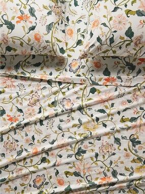 Anthropologie Hattie King Bedding (Sheets & King Shams) Organic Cotton, Pristine